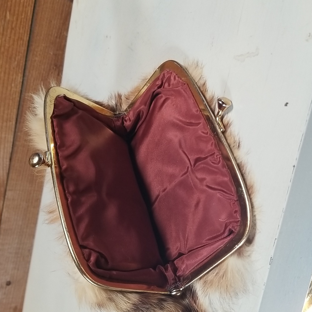 Fox(?) fur clutch handbag.